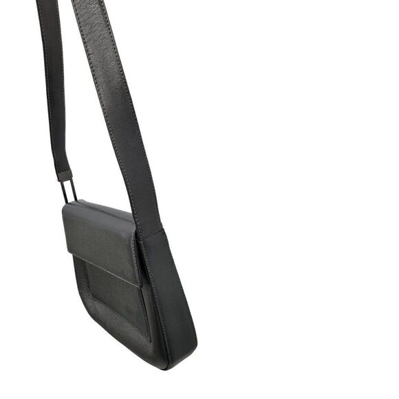 Francesco Biasia Leather Shoulder Bag Purse Handbag Gunmetal Gray Silver - Picture 9 of 14